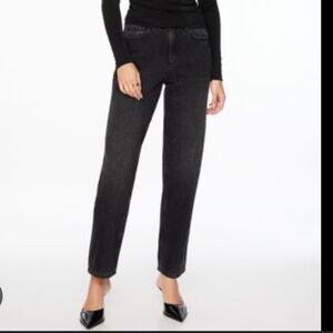 Garage Justina Black Denim Straight Jeans